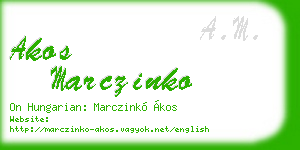 akos marczinko business card